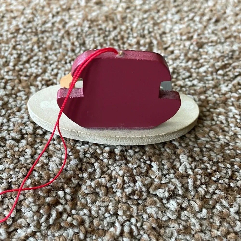 VTG Minature Wooden Noah’s Ark Christmas Ornament